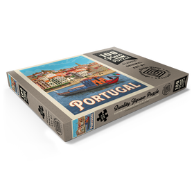 Darstellung des Puzzle Motivs Portugal: Bezirk Porto, Vintage Poster - Puzzleteile: 100