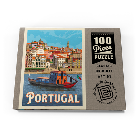 Portugal: Porto District, Vintage Poster 100 Puzzle Schachtel Ansicht3