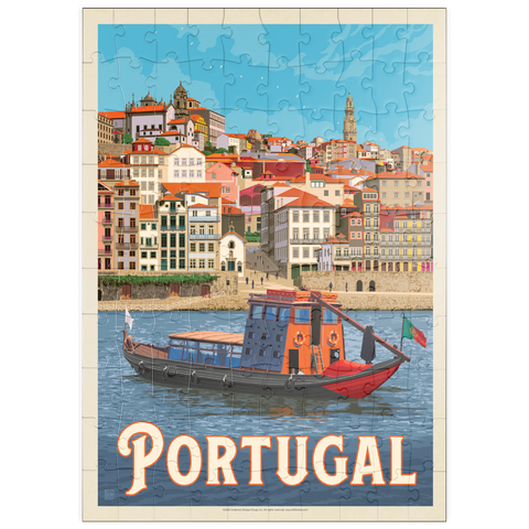 puzzleplate Portugal: Porto District, Vintage Poster 100 Puzzle