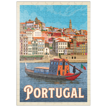 puzzleplate Portugal: Porto District, Vintage Poster 200 Puzzle