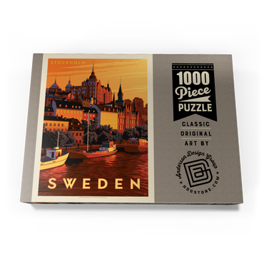 Sweden: Stockholm, Vintage Poster 1000 Puzzle Schachtel Ansicht3