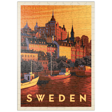 puzzleplate Sweden: Stockholm, Vintage Poster 200 Puzzle