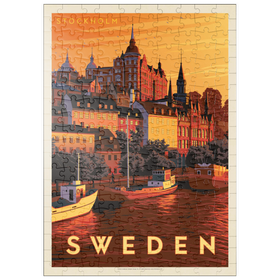Darstellung des Puzzle Motivs Schweden: Stockholm, Vintage Poster - Puzzleteile: 200