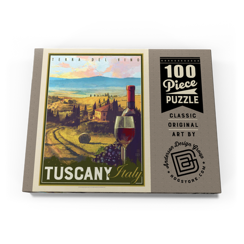 Italy, Tuscany: Terra Del Vino, Vintage Poster 100 Puzzle Schachtel Ansicht3