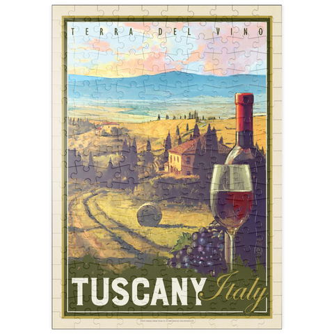 puzzleplate Italy, Tuscany: Terra Del Vino, Vintage Poster 200 Puzzle