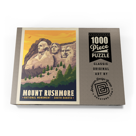Mt Rushmore National Memorial: Side View 1000 Puzzle Schachtel Ansicht3