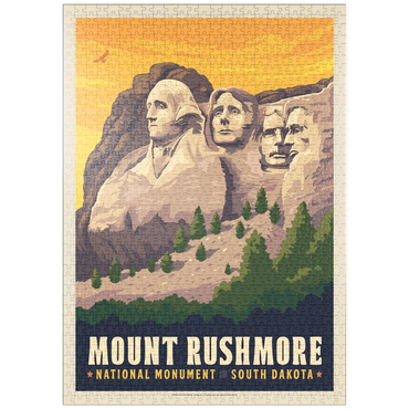 puzzleplate Mt Rushmore National Memorial: Side View 1000 Puzzle