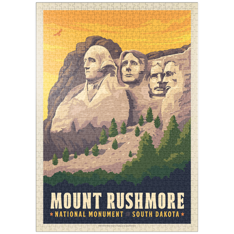 puzzleplate Mt Rushmore National Memorial: Side View 1000 Puzzle