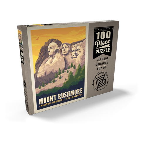 Mt Rushmore National Memorial: Side View 100 Puzzle Schachtel Ansicht2