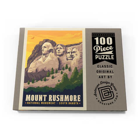 Mt Rushmore National Memorial: Side View 100 Puzzle Schachtel Ansicht3