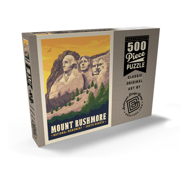 Mt Rushmore National Memorial: Side View 500 Puzzle Schachtel Ansicht2