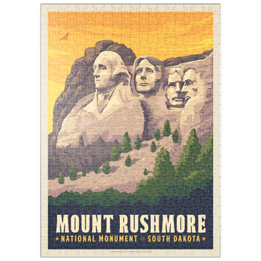 puzzleplate Mt Rushmore National Memorial: Side View 500 Puzzle