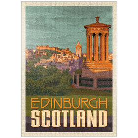 Darstellung des Puzzle-Motivs Schottland: Edinburgh, Vintage Poster – Puzzleteile: 1000