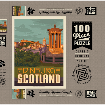 Scotland: Edinburgh 100 Puzzle Schachtel 3D Modell