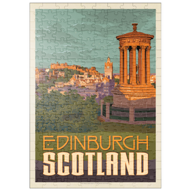 Darstellung des Puzzle-Motivs Schottland: Edinburgh, Vintage Poster – Puzzleteile: 200