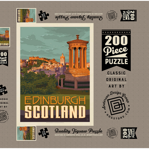 Scotland: Edinburgh 200 Puzzle Schachtel 3D Modell