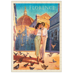 Darstellung des Puzzle Motivs Italien: Florenz, Florentiner Flair, Vintage Poster - Puzzleteile: 200