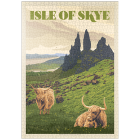 Darstellung des Puzzle-Motivs Schottland: Isle of Skye, Vintage Poster – Puzzleteile: 1000
