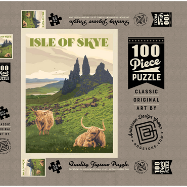 Scotland: Isle Of Skye 100 Puzzle Schachtel 3D Modell