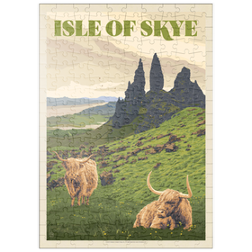 Darstellung des Puzzle-Motivs Schottland: Isle of Skye, Vintage Poster – Puzzleteile: 200