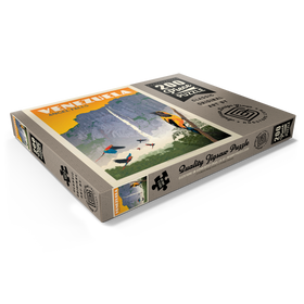 Alternative Darstellung des Puzzle-Motivs Venezuela: Angel Falls, Vintage Poster – Puzzleteile: 200