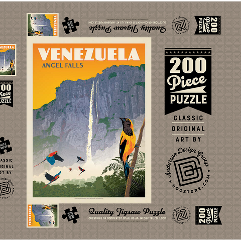Venezuela: Angel Falls 200 Puzzle Schachtel 3D Modell