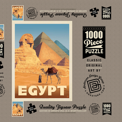Egypt: Pyramids and the Great Sphinx 1000 Puzzle Schachtel 3D Modell