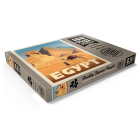 Darstellung des Puzzle Motivs Ägypten: Pyramiden und die Große Sphinx, Vintage Poster - Puzzleteile: 100