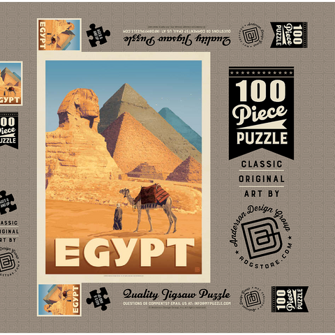 Egypt: Pyramids and the Great Sphinx 100 Puzzle Schachtel 3D Modell