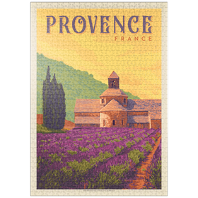 Darstellung des Puzzle Motivs Frankreich: Provence, Vintage Poster - Puzzleteile: 1000