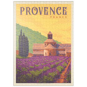Darstellung des Puzzle Motivs Frankreich: Provence, Vintage Poster - Puzzleteile: 500