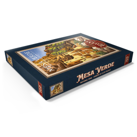 Darstellung des Puzzle Motivs Mesa Verde National Park - Sunrise at Cliff Palace, Vintage Travel Poster - Puzzleteile: 100