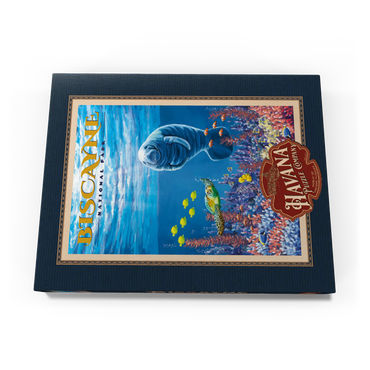 Biscayne National Park - Manatees Whispering Beneath, Vintage Travel Poster 200 Puzzle Schachtel Ansicht3