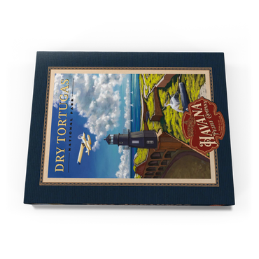 Dry Tortugas National Park - Fort Jefferson Lighthouse, Vintage Travel Poster 100 Puzzle Schachtel Ansicht3